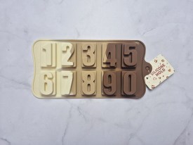 Molde silicona tricolor bombones numeros